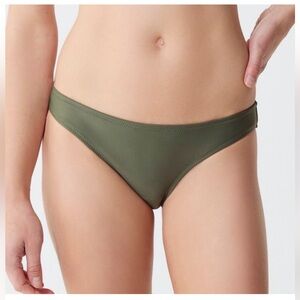 J Crew Swim L Bikini Bottom Green